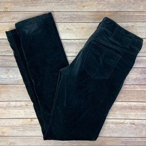 VINCE Black Velvet Straight leg Pants